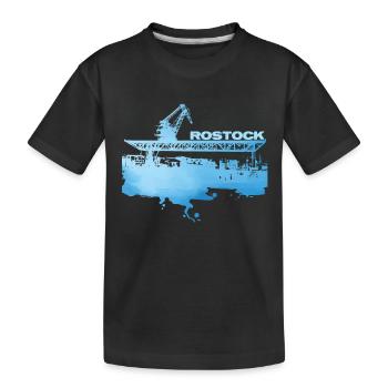 Rostock City Harbour - Kids' Premium Organic T-Shirt - black - Front