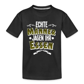 Jäger Jagen - Kinder Premium Bio T-Shirt - Schwarz - Vorne