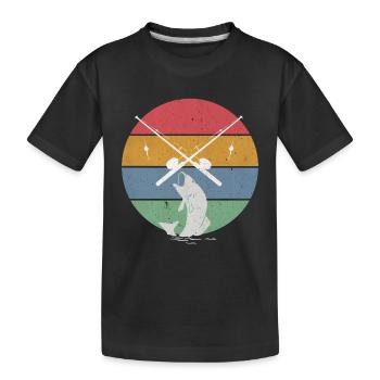 Pêche pêche pêche - T-shirt bio Premium Enfant - noir - Devant