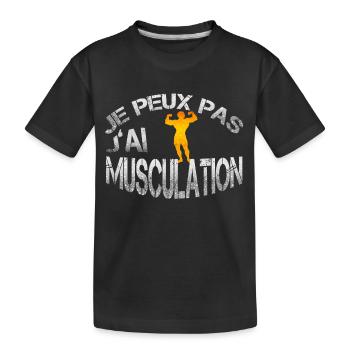 Musculation - T-shirt bio Premium Enfant - noir - Devant