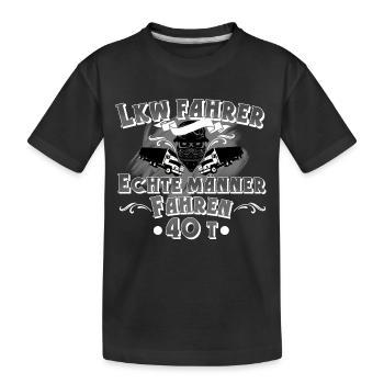 Lkw Fahrer - Kinder Premium Bio T-Shirt - Schwarz - Vorne