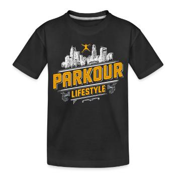 Parkour - Freerunning - Parcour - T-shirt bio Premium Enfant - noir - Devant