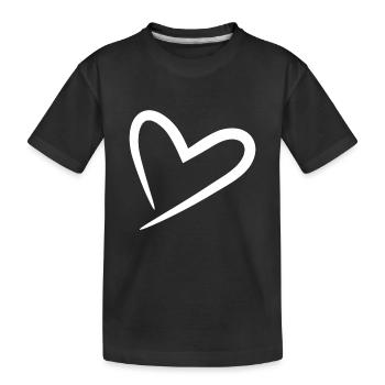 Heart knows modern - Kids' Premium Organic T-Shirt - black - Front