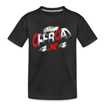 Offroad vehicle 4x4 - Kids' Premium Organic T-Shirt - black - Front