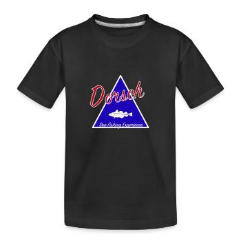 Dorsch Sea Fishing Experience Hoodie I Angeln Meer - Kinder Premium Bio T-Shirt - Schwarz - Vorne