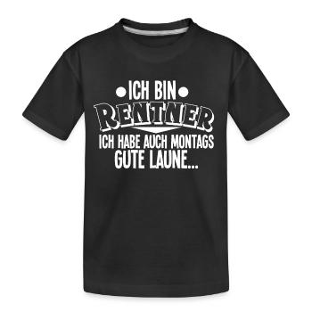 Rentner - Kinder Premium Bio T-Shirt - Schwarz - Vorne