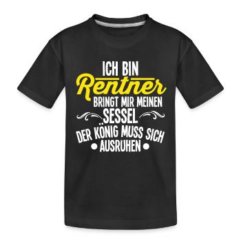 Rentner - Kinder Premium Bio T-Shirt - Schwarz - Vorne