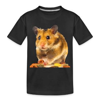 I am hamster - Kinder Premium Bio T-Shirt - Schwarz - Vorne