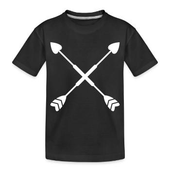 Décoration coeur - T-shirt bio Premium Enfant - noir - Devant