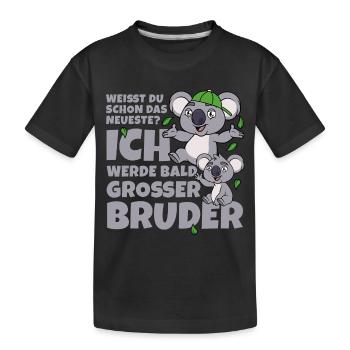 Bald Großer Bruder Koala Koalas Geschwister Junge - Kinder Premium Bio T-Shirt - Schwarz - Vorne