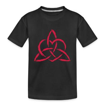 Triquetra coeur celtique symbole - T-shirt bio Premium Enfant - noir - Devant