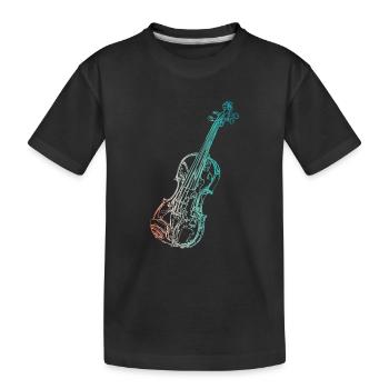 Violine - Kinder Premium Bio T-Shirt - Schwarz - Vorne