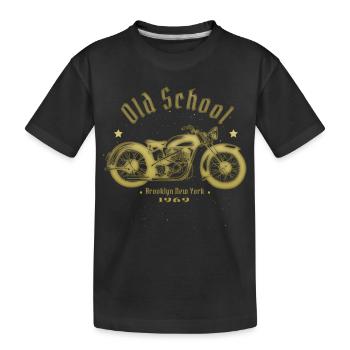 Old School Biker 1969 - Kinder Premium Bio T-Shirt - Schwarz - Vorne