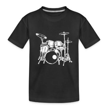 Rock music - Kids' Premium Organic T-Shirt - black - Front