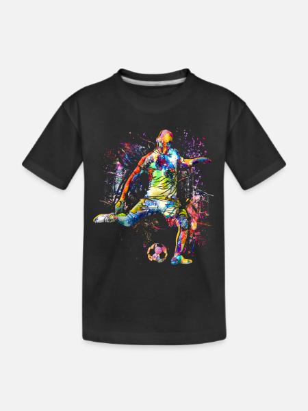 Jouer au football - Football - Joueurs de football - T-shirt bio Premium Enfant - noir