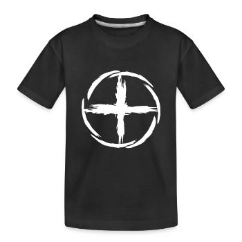 Earth symbol - Kids' Premium Organic T-Shirt - black - Front