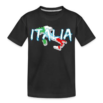 Italie Edo botte blanche - T-shirt bio Premium Enfant - noir - Devant