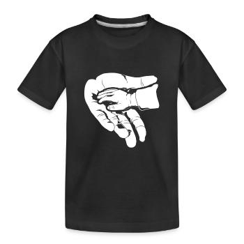 Vater und Tochter - Kinder Premium Bio T-Shirt - Schwarz - Vorne