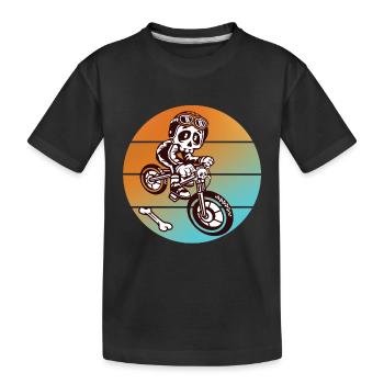 Skull skull bike - T-shirt bio Premium Enfant - noir - Devant