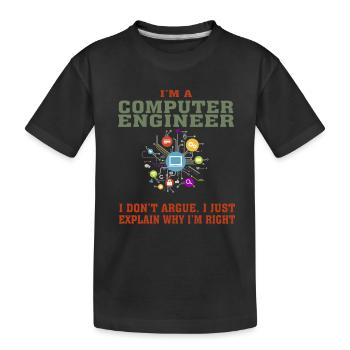 Best-seller Ingénieur en informatique Tshirt, Keep Calm - T-shirt bio Premium Enfant - noir - Devant