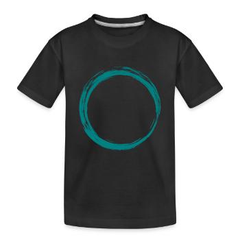 Circle Icon Design Brush Customizable - Kids' Premium Organic T-Shirt - black - Front