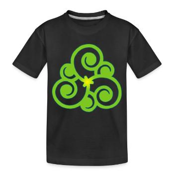 Fleur celte et nature - T-shirt bio Premium Enfant - noir - Devant