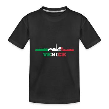 Wahrzeichen der Stadt Venedig Italien Wahrzeichen, Venezia Italia - Kinder Premium Bio T-Shirt - Schwarz - Vorne