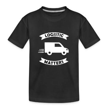Logistics and transportation - Kids' Premium Organic T-Shirt - black - Front