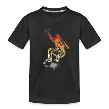 Skateboarding - Kinder Premium Bio T-Shirt - Schwarz - Vorne