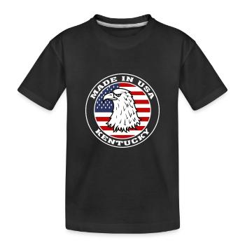 Kentucky State USA Flag Kentucky America - T-shirt bio Premium Enfant - noir - Devant