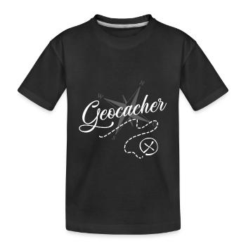 Géocaching - T-shirt bio Premium Enfant - noir - Devant