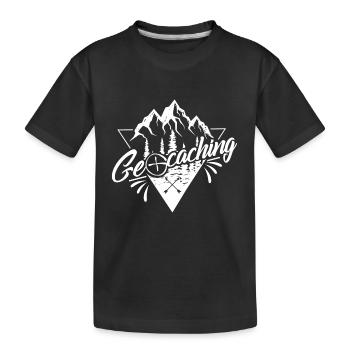 Géocaching - T-shirt bio Premium Enfant - noir - Devant