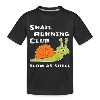 Jogging Running Sport Escargot Running Gift Fun - T-shirt bio Premium Enfant - noir - Devant