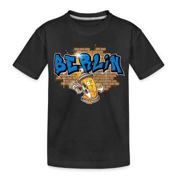 Graffiti de Berlin - T-shirt bio Premium Enfant - noir - Devant