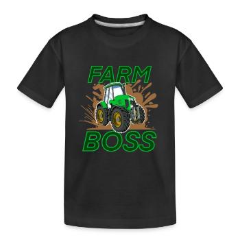 Landwirt - Kinder Premium Bio T-Shirt - Schwarz - Vorne