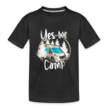 Oui nous campons - T-shirt bio Premium Enfant - noir - Devant