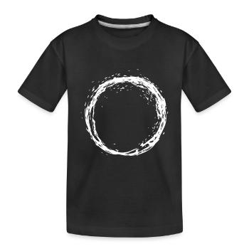 Circle design variant line gift - Kids' Premium Organic T-Shirt - black - Front