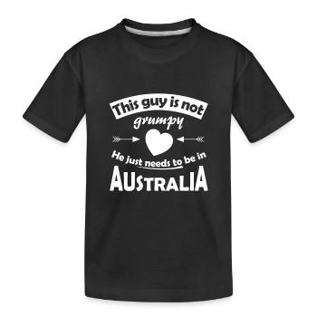 Australien Ferien - Kinder Premium Bio T-Shirt - Schwarz - Vorne