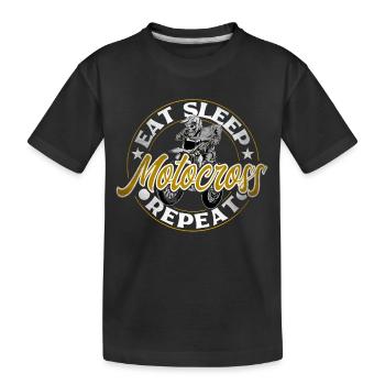Motocross - Kids' Premium Organic T-Shirt - black - Front
