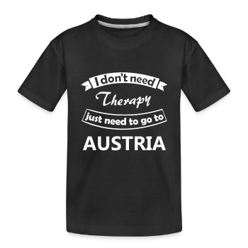 Austria - Kids' Premium Organic T-Shirt - black - Front