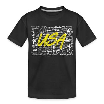États-Unis États-Unis Blanc - T-shirt bio Premium Enfant - noir - Devant