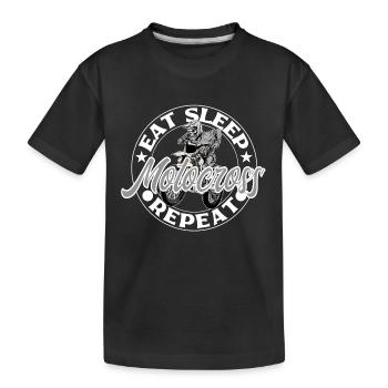 motocross - Kids' Premium Organic T-Shirt - black - Front