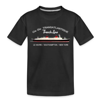 PAQUEBOT FRANKREICH - Kinder Premium Bio T-Shirt - Schwarz - Vorne