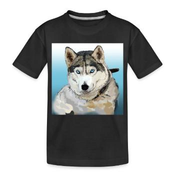 Husky - T-shirt bio Premium Enfant - noir - Devant