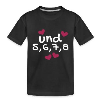 Tanzen Tanz Tanzkurs Rhythmus - Kinder Premium Bio T-Shirt - Schwarz - Vorne
