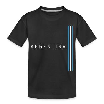 Argentinische Flagge, Argentinischer Stolz - Kinder Premium Bio T-Shirt - Schwarz - Vorne