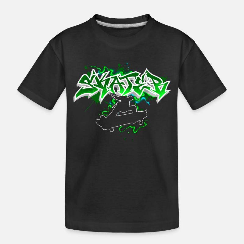 Skater Graffiti - T-shirt bio Premium Enfant - noir