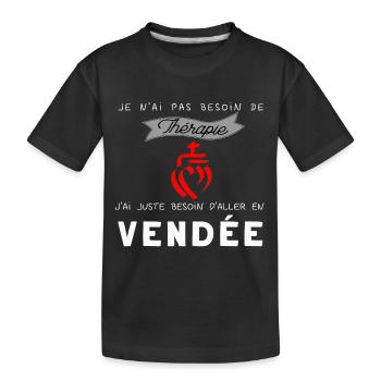 Vendee thérapie humour tee - T-shirt bio Premium Enfant - noir - Devant