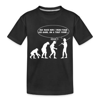 évolution inversée - T-shirt bio Premium Enfant - noir - Devant