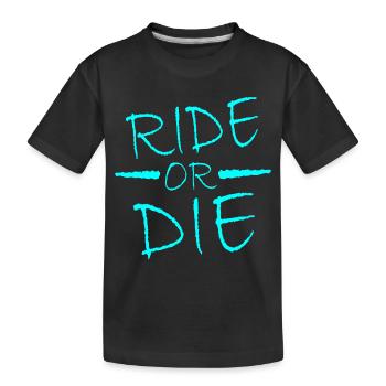 Rouler ou mourir - T-shirt bio Premium Enfant - noir - Devant
